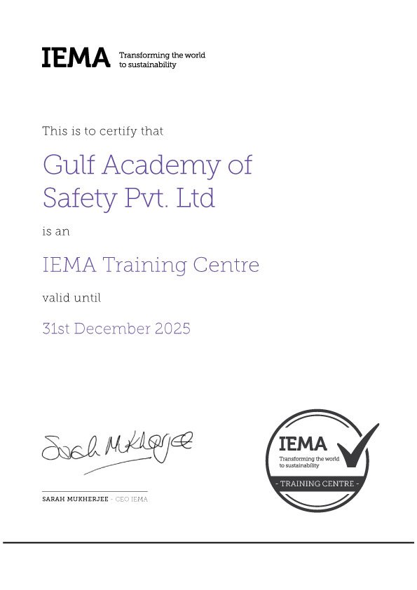 IEMA Certificate