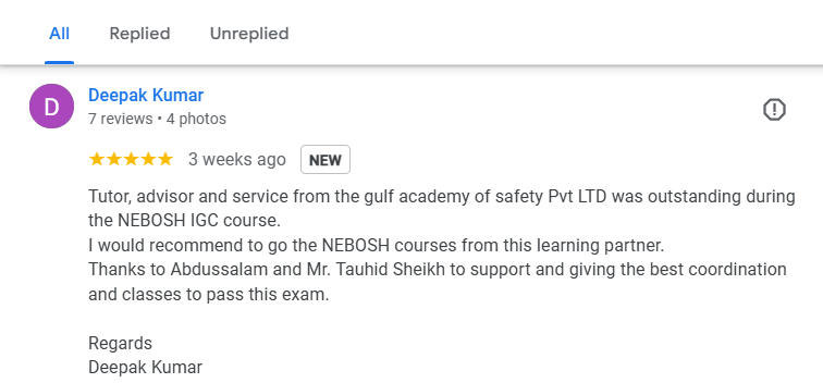 NEBOSH IGC