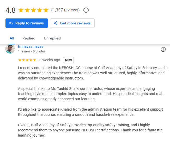 NEBOSH IGC