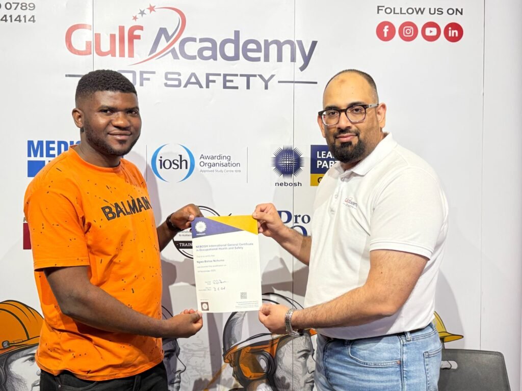 NEBOSH IGC Certificate Received